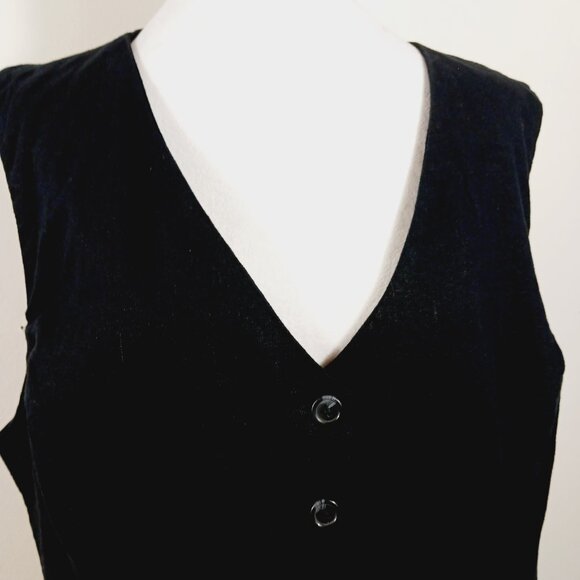 EXPRESS, 2X Black Linen Blend Button Up Vest, Classic Fit, Minimalist, Versatile - Picture 8 of 14